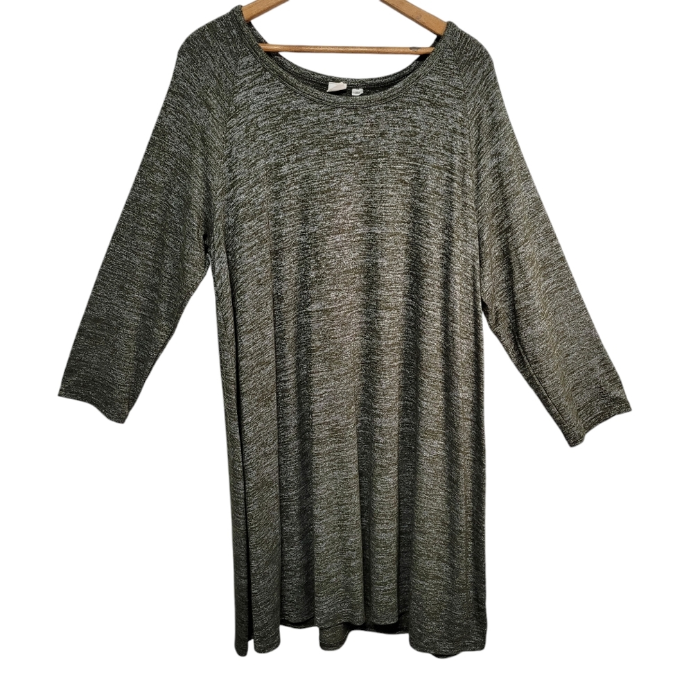 Gap Green Heather Sweater Dress size XXL Cozy Comfy Casual Fall Feminine